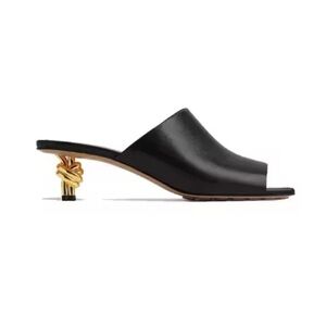 Knot Slip On High Heel Sandals